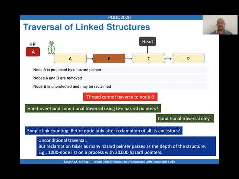 Brief Announcement:  Hazard Pointer Protection of Structures with Immutable Links