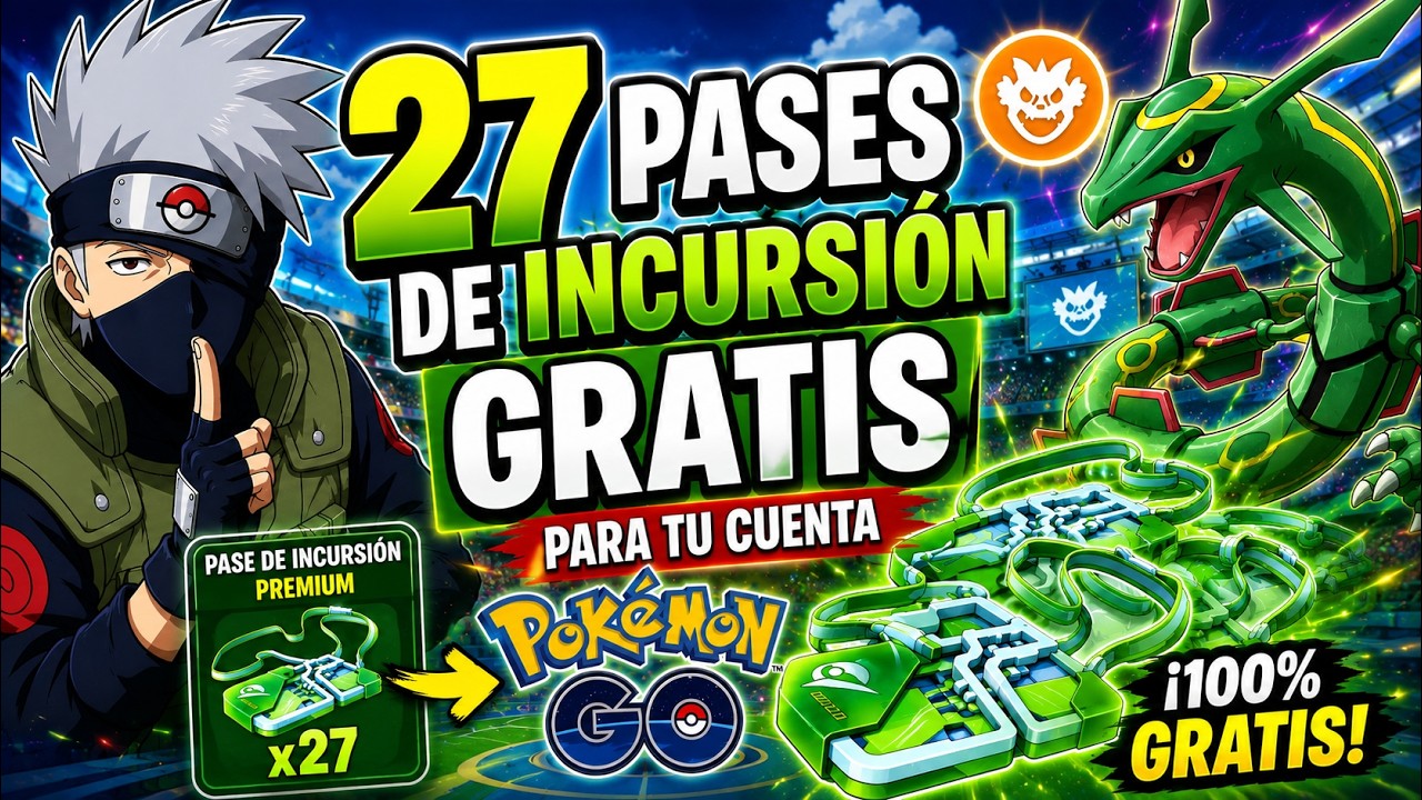 🚨COMO CONSEGUIR PASES DE INCURSIÓN PREMIUM GR4TIS🚨APROVECHA POR TIEMPO LIMITADO POKÉMON GO