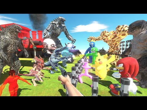 FPS Avatar Rescues Rainbow Friends and Fights Choo Choo Charles - Animal Revolt Battle Simulator