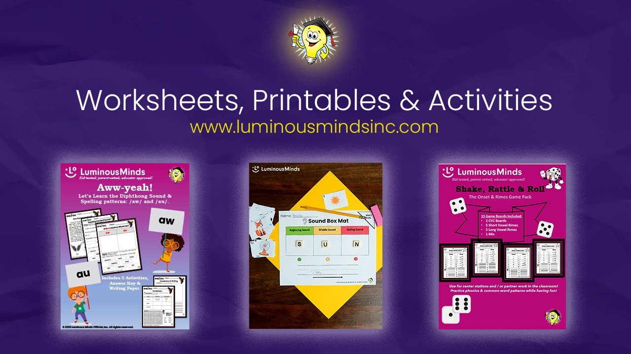 Accessing & Using Worksheets, Printables & Activities | Luminous Minds | Teacher & Parent Tips