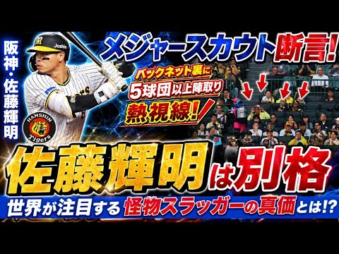 阪神・佐藤輝明は別格　メジャースカウト断言　バックネット裏に5球団以上陣取り熱視線