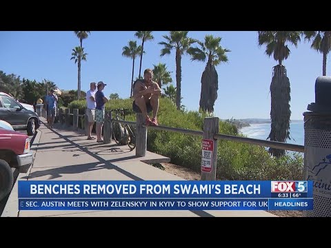 Benches Removed From Swami's Beach