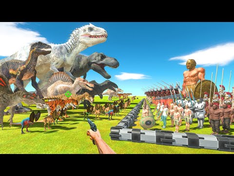 FPS Avatar Rescues Humans and Fights Dinosaurs - Animal Revolt Battle Simulator