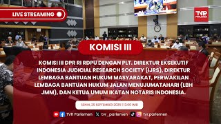 KOMISI III DPR RI RDPU MENERIMA MASUKAN TERKAIT RUU KUHAP