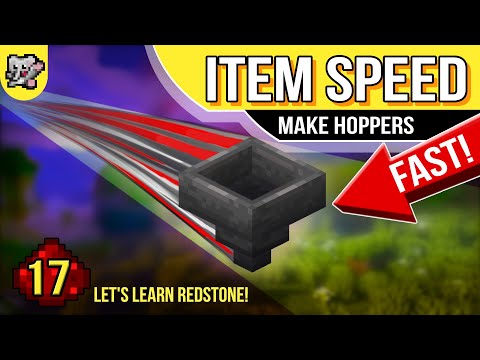 FAST Hoppers Speed Up Item Systems | Let's Learn Redstone 17 | Minecraft Redstone Tutorial