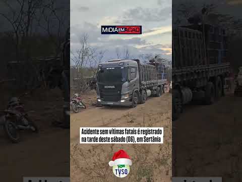 noticias de Sertânia PE ; acidente sem vítimas  fatais neste sábado dia 6 de dezembro .