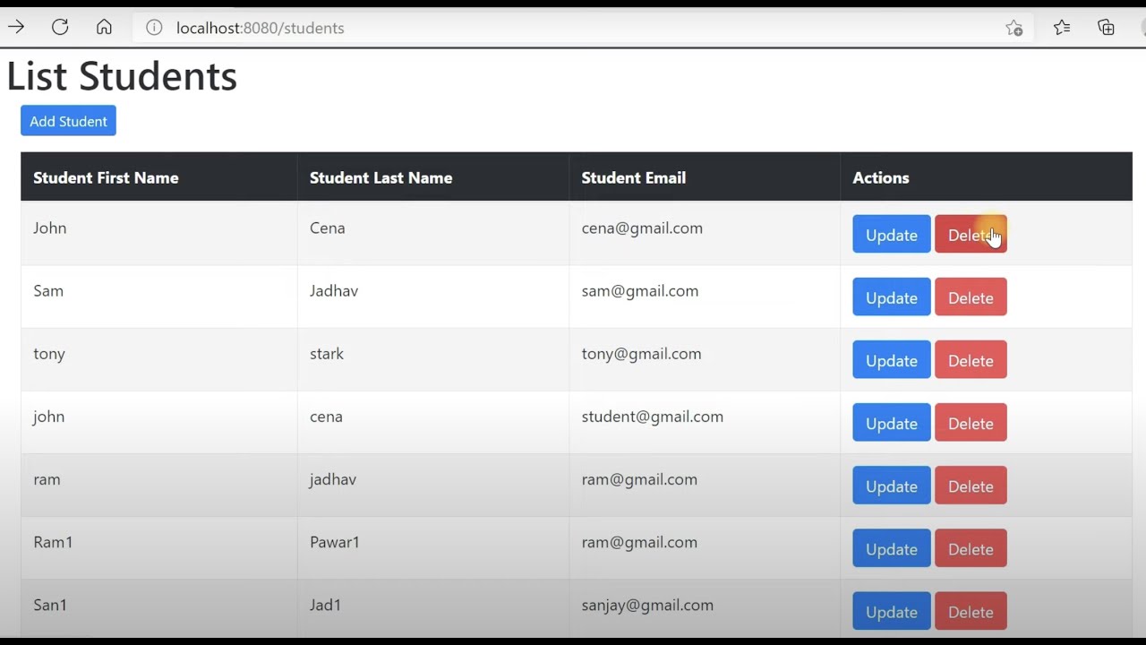 Student Management System Spring Boot Project | Spring Boot Thymeleaf Web Application Full Course ✅