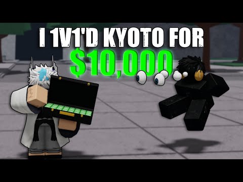 I 1V1'D Kyoto For $10,000 Robux In The Strongest Battlegrounds ft.@YepImFloriz