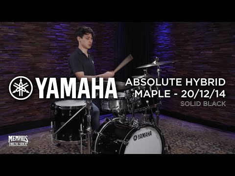 Yamaha Absolute Hybrid Maple Drum Set 20/12/14 - Solid Black (AM0JF30JSOB)