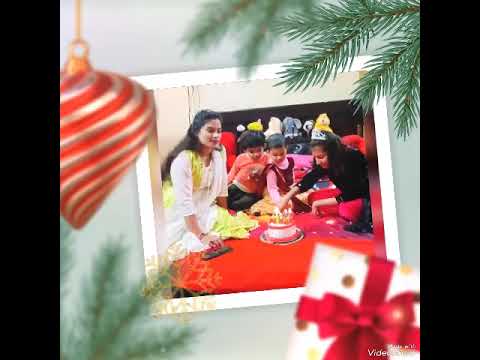 christmas cake cutting celebrate  # jeevika  & family channel