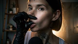 Black Latex Gloves ASMR Buccal Massage | Face Sculpting & Deep Sleep (Self-Massage Course Below)