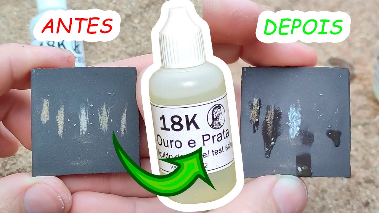 Como saber se o Anel, joias é de Ouro, Prata ou Bijuteria Liquido de Teste