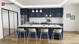 Modern Gallery Navy Blue Kitchen Cabinets
