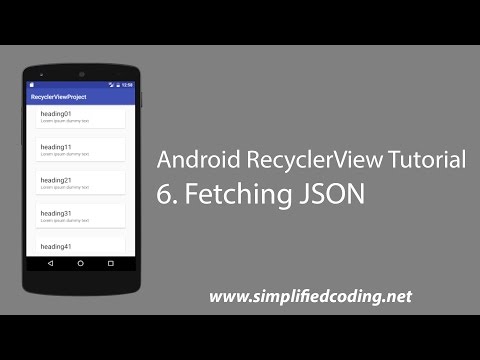6 Android RecyclerView Tutorial Fetching JSON from Server