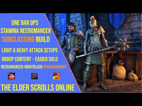 Powerful One Bar Stamina Necromancer DPS Build for ESO Update 47 - Subclassing Build