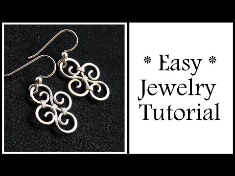 Easy Jewelry Tutorial Simple Swirl Earrings : Wire Wrapping for Beginners