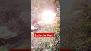9mm Explosive ammo #shorts #