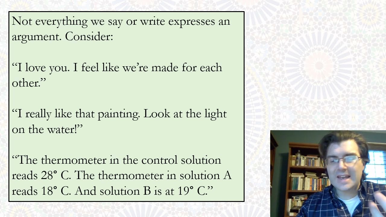 Identifying Arguments - Part 1