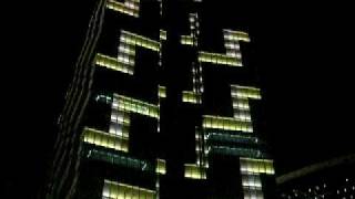 preview picture of video 'Dexia tower performing light art in Brussels at night'