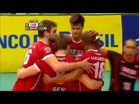 Superliga Masculina de Volei 2013/2014 (semifinal) jogo 2 - Brasil Kirin Campinas 2 x 3 Sesi SP