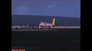 preview picture of video 'FS9 Cebu Pacific A320 Landing at Tacloban Airport's  Rwy 18'