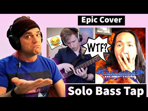 DragonForce Reaction - Herman Li Reacts:Through the Fire and Flames Solo Bass Tap Charles Berthoud