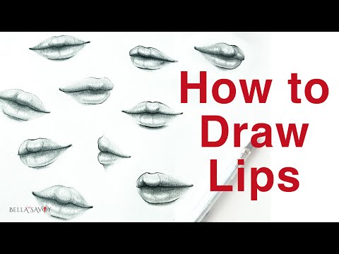 Easy Lip Drawing Tutorial for Beginners– How to Draw Lips Step by Step (Closed Mouth, 3 Views)