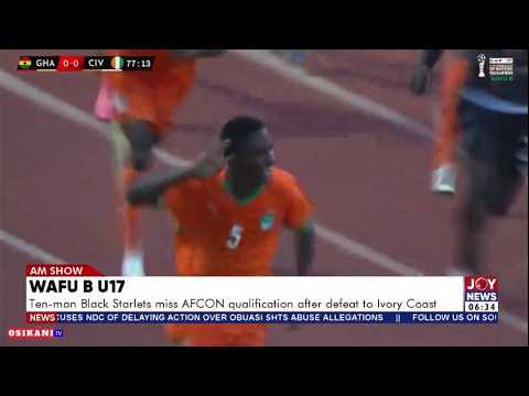 WAFU B U-17: 10-man Black Starlets miss AFCON qualification after defeat to Ivory Coast