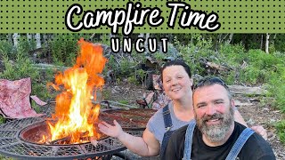 Long Summer Days Homesteading in Alaska - Campfire Time Uncut
