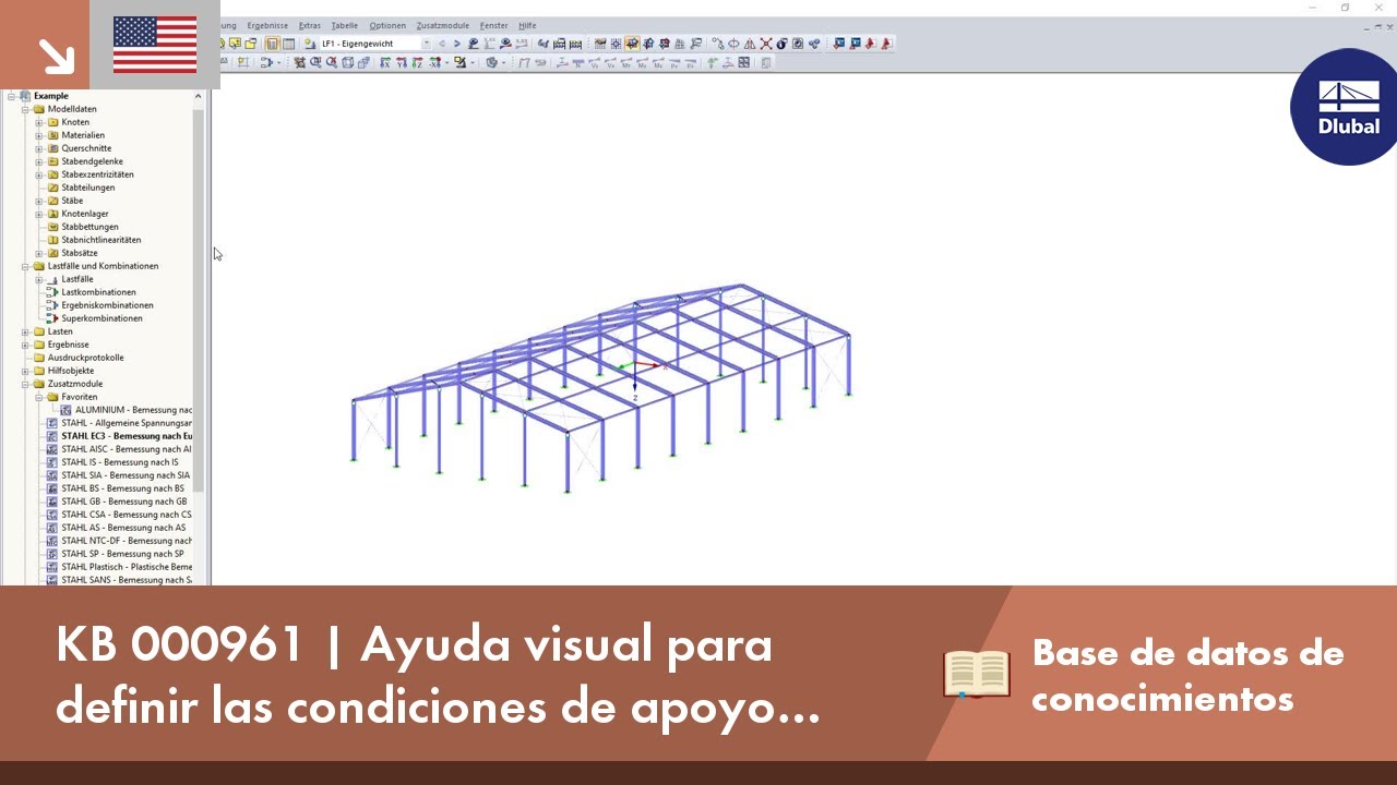 KB 000961 | Ayuda visual para definir las condiciones del apoyo de conjuntos de barras