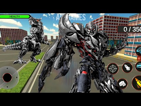multi robot car transform game _ Lion mechanic robot helicopter Android Gameplay