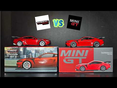 Feature Image thumbnail for the video blog Tarmac Works vs Mini GT!  Ford Mustang GTD - COMPARISON by  booster_diecast