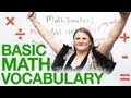 Basic MATH Vocabulary In English