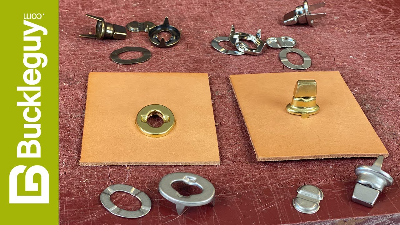 Install a Turn Lock in Leather - No Special Tools Needed!