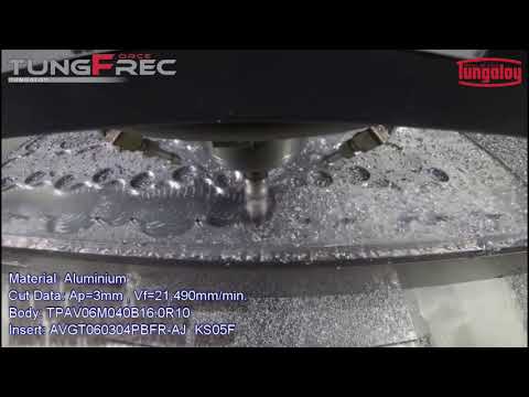 TungFoceRec from Tungaloy on Aluminium