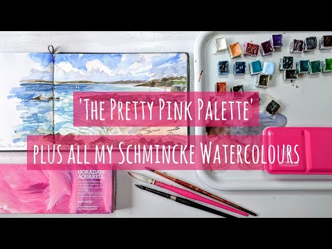 'The Pretty Pink Palette' Plus All My Other Schmincke Horadam Watercolours - Swatch & Painting