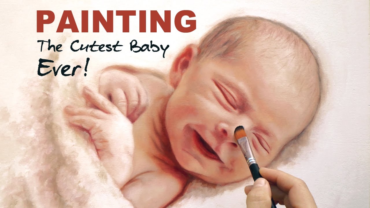 Painting Realistic Baby by Isabelle Richard