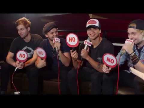 5SOS play Yes/No Game backstage at Nova's Red Room