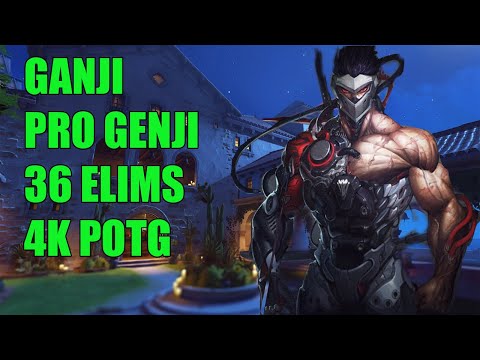 GANJI INSANE GENJI GAMEPLAY 4K POTG - PRO OVERWATCH SEASON 28