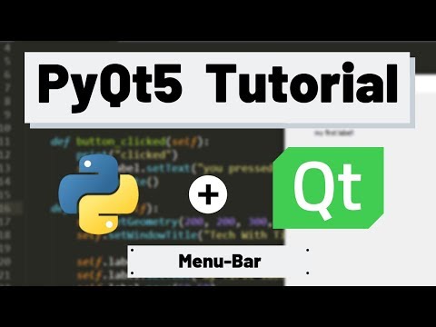 PyQt5 Tutorial MenuBar Shortcuts Status Bar and Triggers