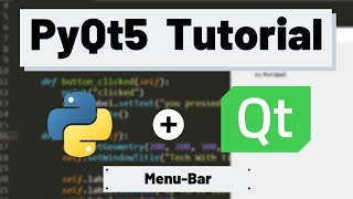 PyQt5 Tutorial - MenuBar (Shortcuts, Status Bar and Triggers)