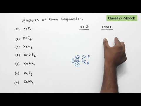 Hybridisation & structure of xenon compounds. ( p block -12 - 18 group elements)