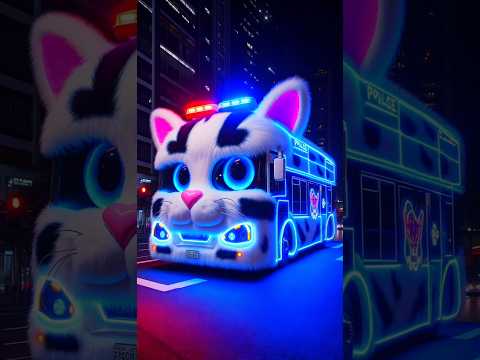 ❤️ Evolution of Cat : Cat Police Bus 🥰 06 #cat #cute #love #shorts