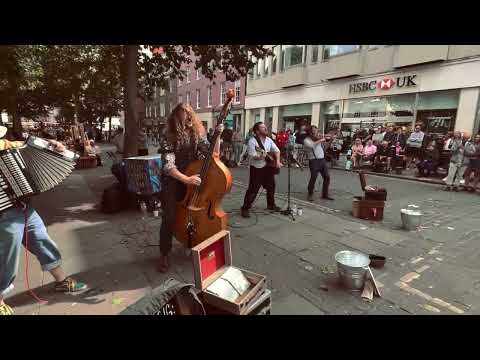 1st Buskers World Cup in Gwangju 'Lay All Your Love on Me' ABBA. Hyde Family Jam, York, UK.