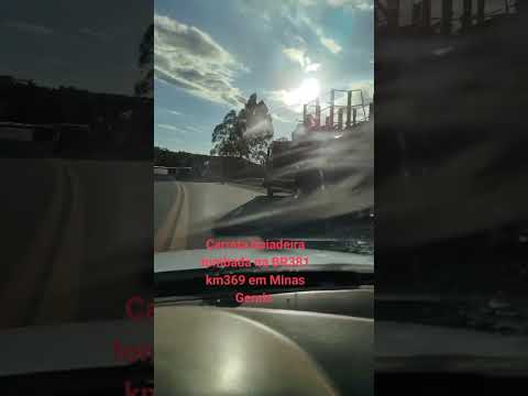 Carreta boiadeira tombada na BR381 km369 próximo ao Montanha Lanches em São Gonçalo do Rio Abaixo/MG