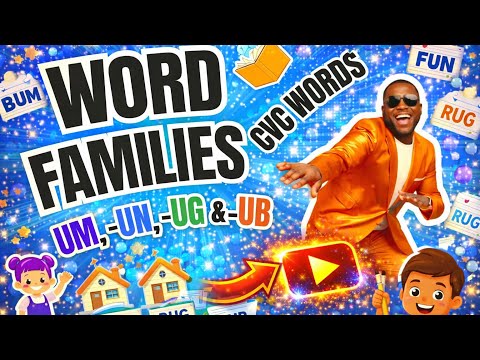 Word Family| -Um, -Un, -Ug & -Ub | Learn to read | CVC Words | Nursery Rhymes & Kids music
