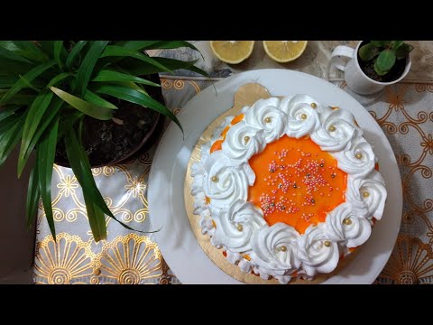 orange cake decoration
