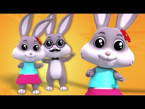 кролик палец семья | Рифмы для детей | Дошкольная песня | 3D Nursery Rhymes | Rabbit Finger Family