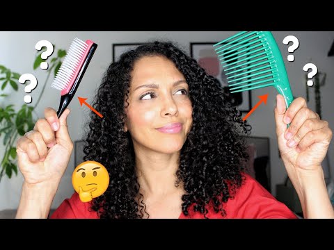 Denman Brush vs Wide Tooth Comb on Fine Curly Hair...
