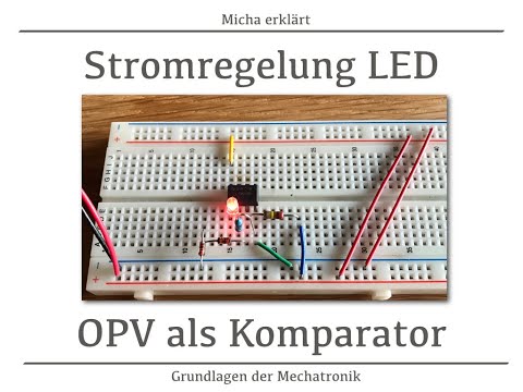 Anwendungsbeispiel zum OPV - Mini-LED Stromregelung mit Komparator PCBless